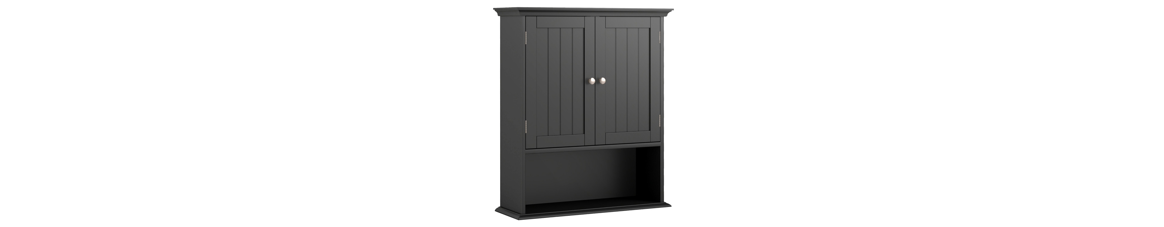 Slickblue Bathroom Organizer Cabinet with Doors for Wall Mount Use