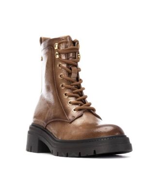 Women's Patent Leather Combat Booties By XTI