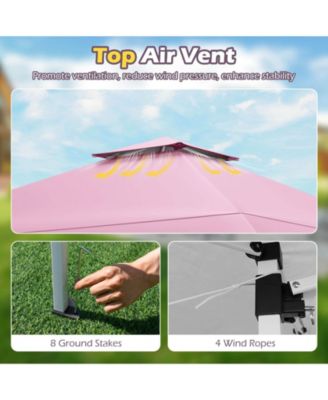 13 x 13 FT Pop-Up Outdoor Gazebo Canopy Tent with Carrying Bag and Stakes