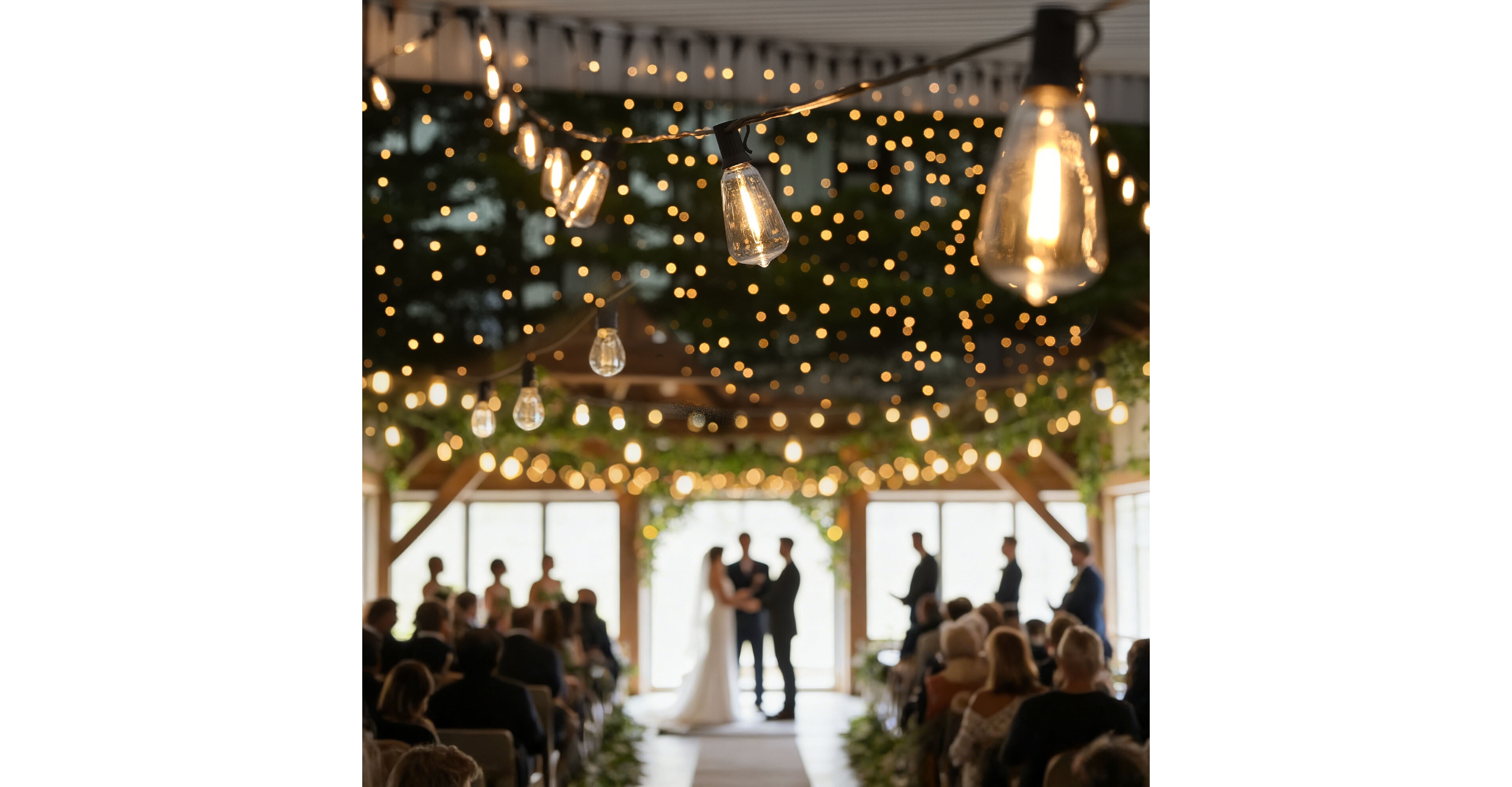 Yescom 200Ft Commercial Led Outdoor String Lights with 104 Shatterproof ST38 Vintage Edison Bulbs IP44 Waterproof Dimmable Ul Listed for Wedding Event