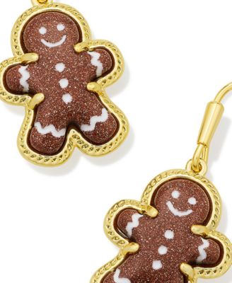 14k Gold-Tone Over Brass Drop Earrings