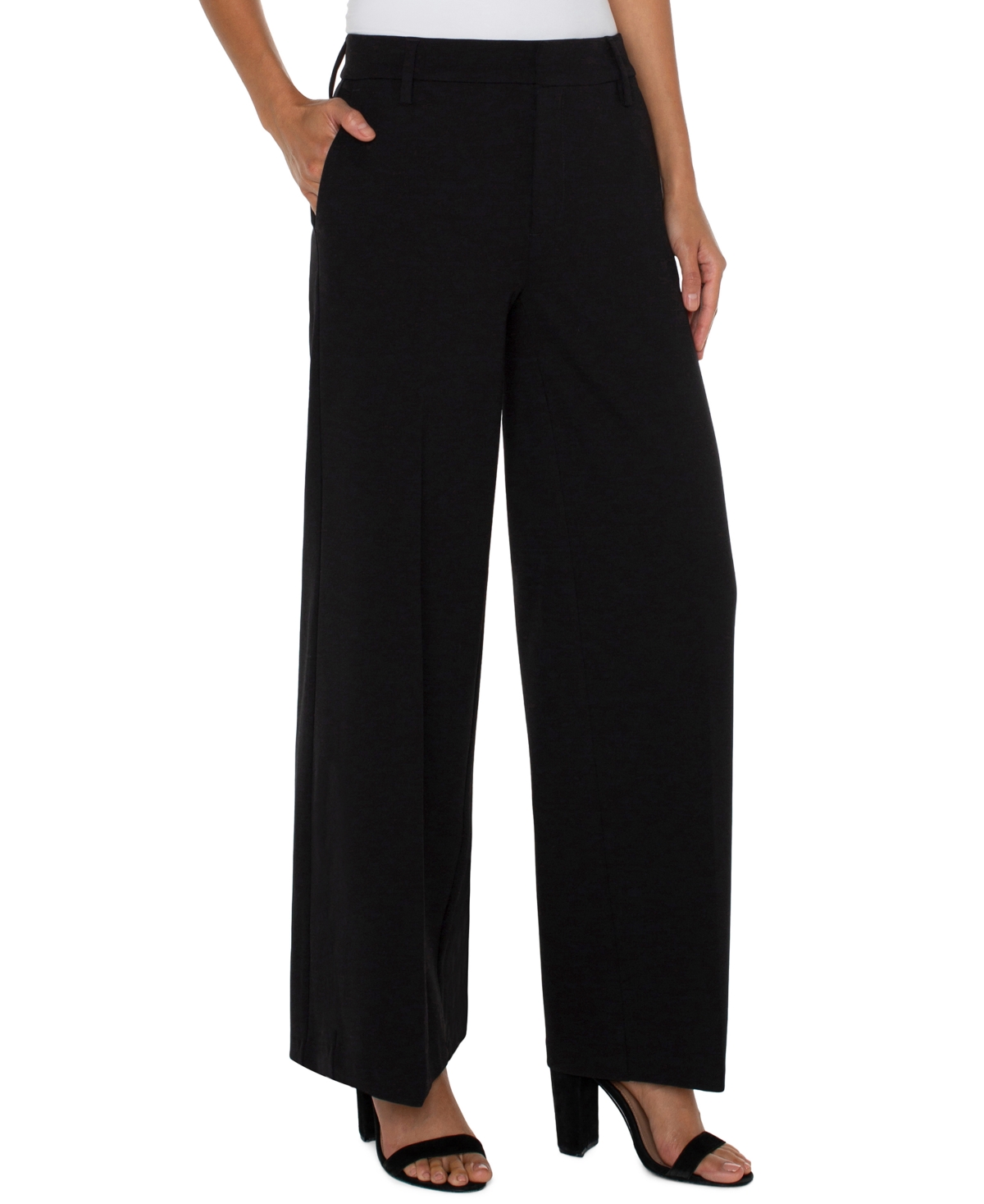 Liverpool Los Angeles Petite Kelsey Wide-Leg Trousers