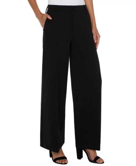 Women's Petite Kelsey Wide-Leg Trousers - Black