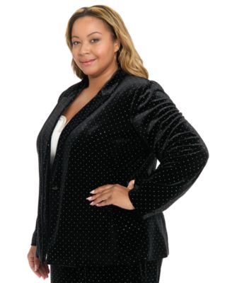 Plus Size Embellished Blazer Jacket