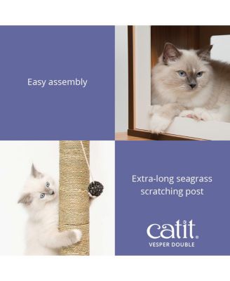 Vesper Cat Furniture, V-Double, Walnut