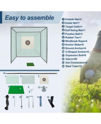 Streamdale 10x10 Golf Net Cage with Metal Frame