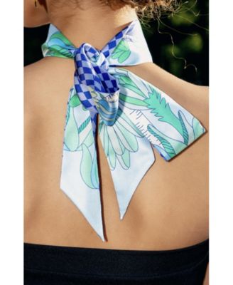 Silk Skinny Scarf Jungle Party