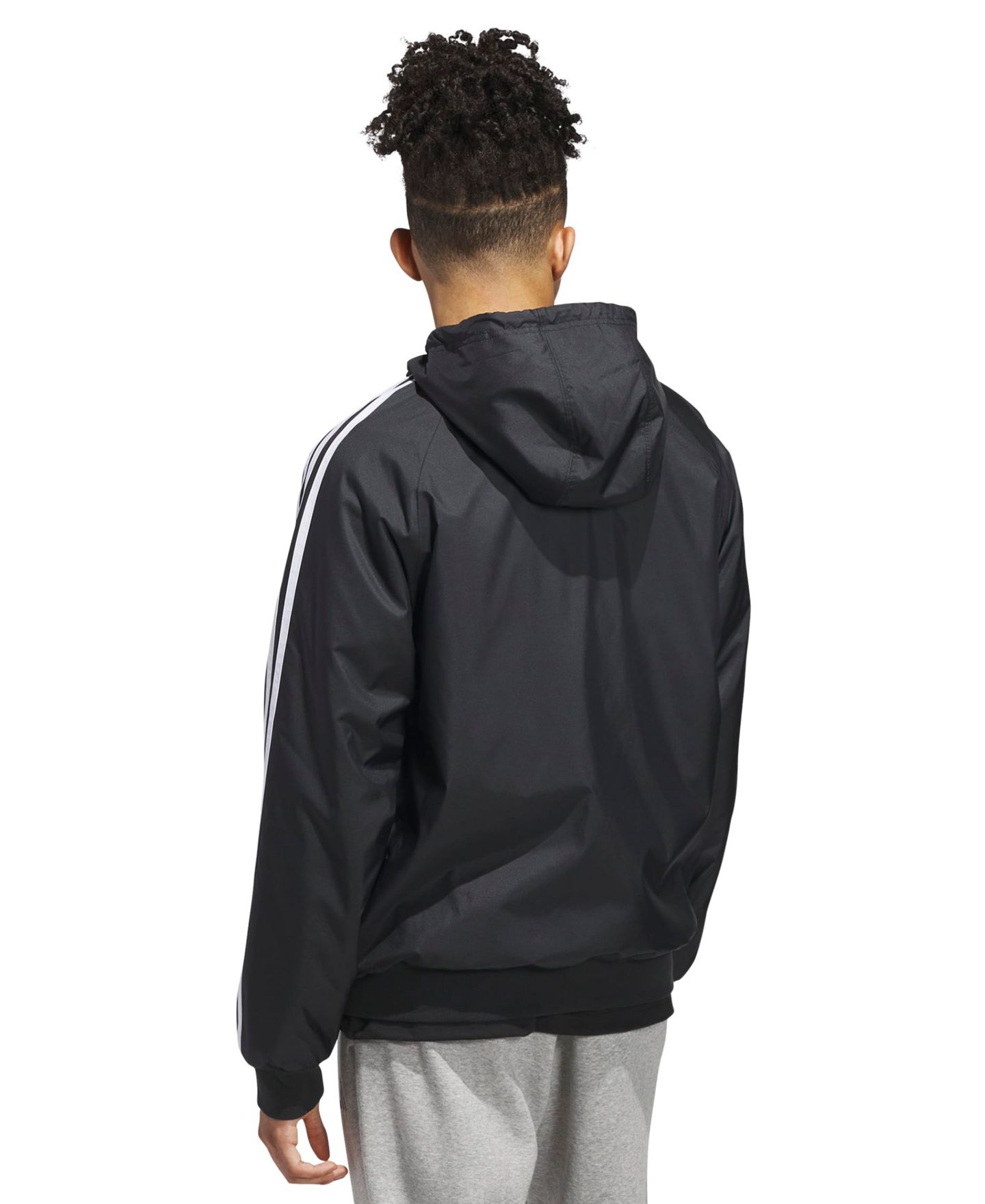 Мужская куртка adidas Balance Reversible Hooded, цвет: Чёрный / Белый — фото 4