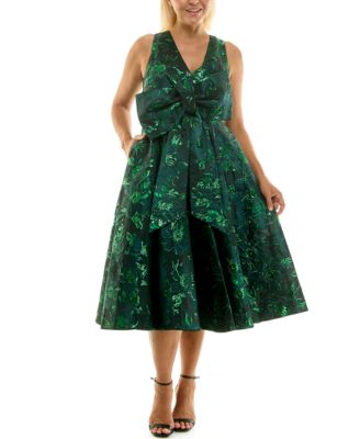 Women's V-Neck Bow Detail Dress