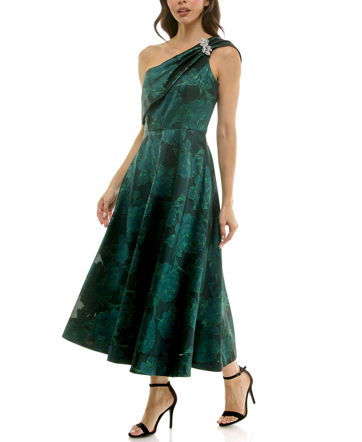 Taylor Women's One-shoulder Midi Dress In Green