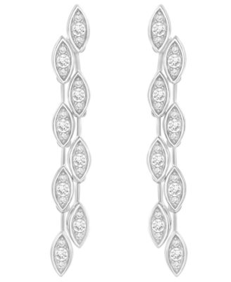 Diamond Long Drop Earrings (1/2 ct. t.w.) in 14k Gold or 14k White Gold