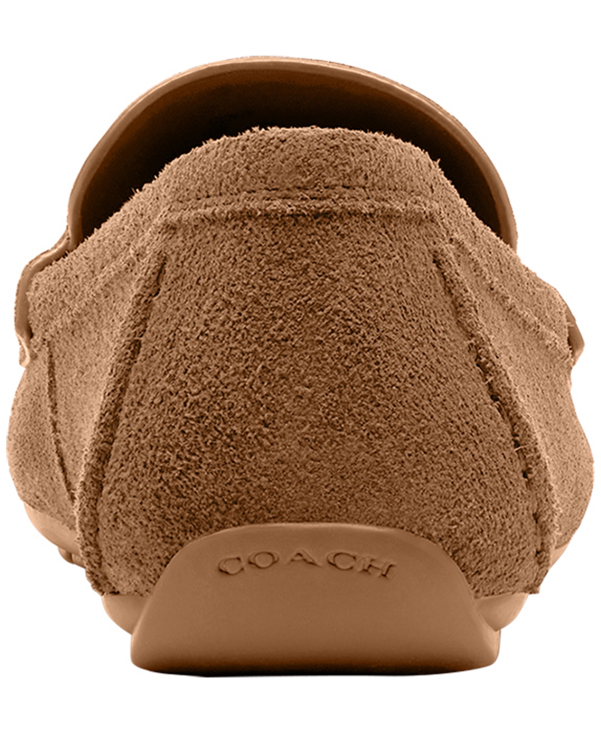 Coach Women's Sculpted C Round Toe Suede Driver Loafers