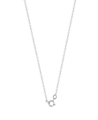 Cubic Zirconia Peanuts Heart Pendant Necklace in Sterling Silver