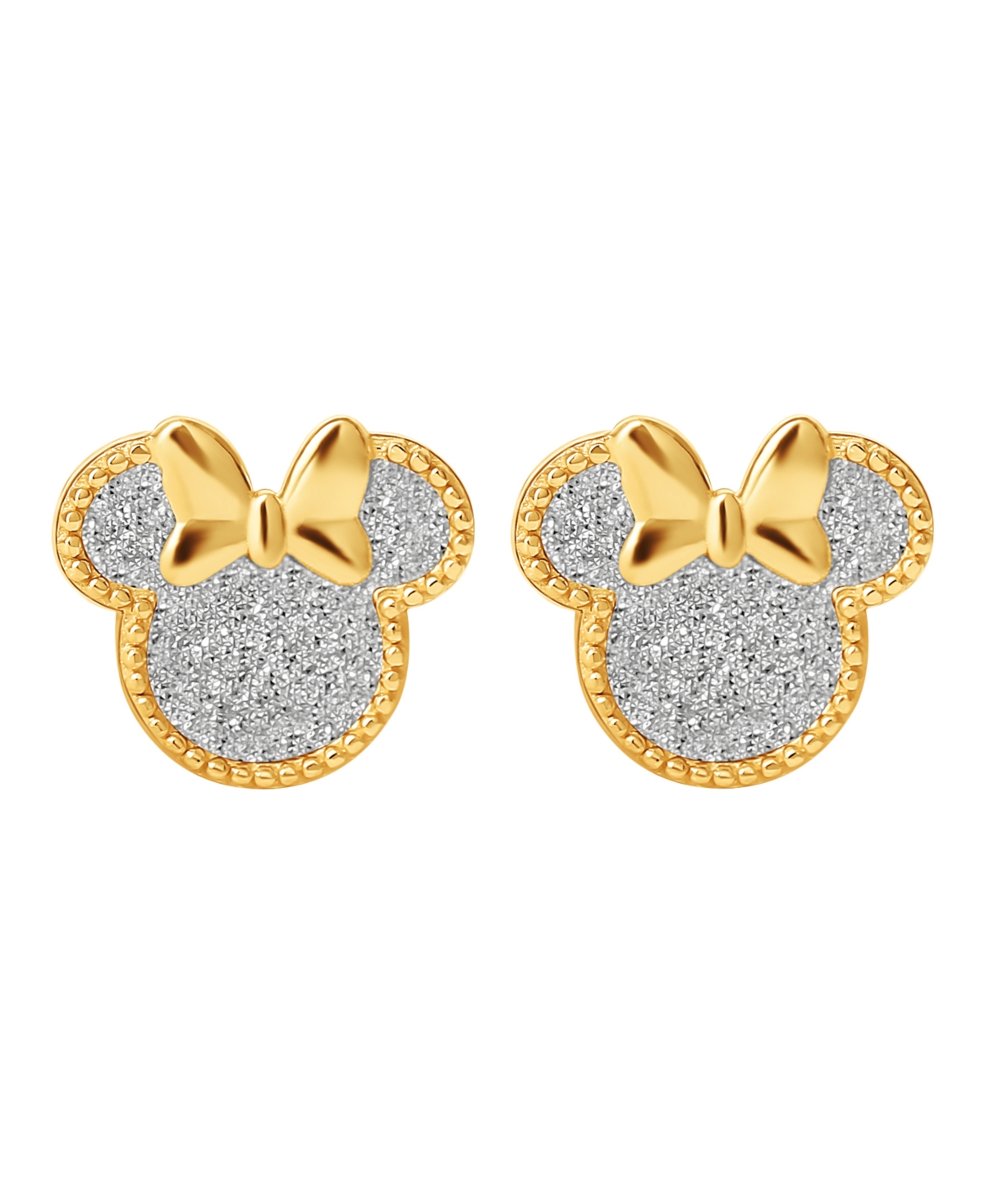 Disney 2-Pc. Minnie Glitter Necklace and Earrings Set in 18K Yellow Gold Over Sterling Silver