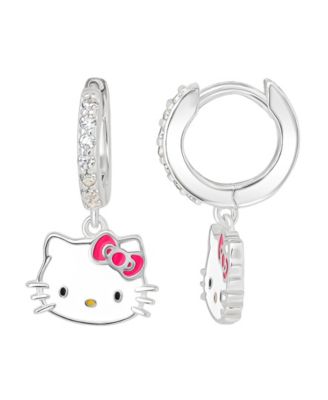 2-Pc. Cubic Zirconia Drop and Stud Earrings Set in Sterling Silver