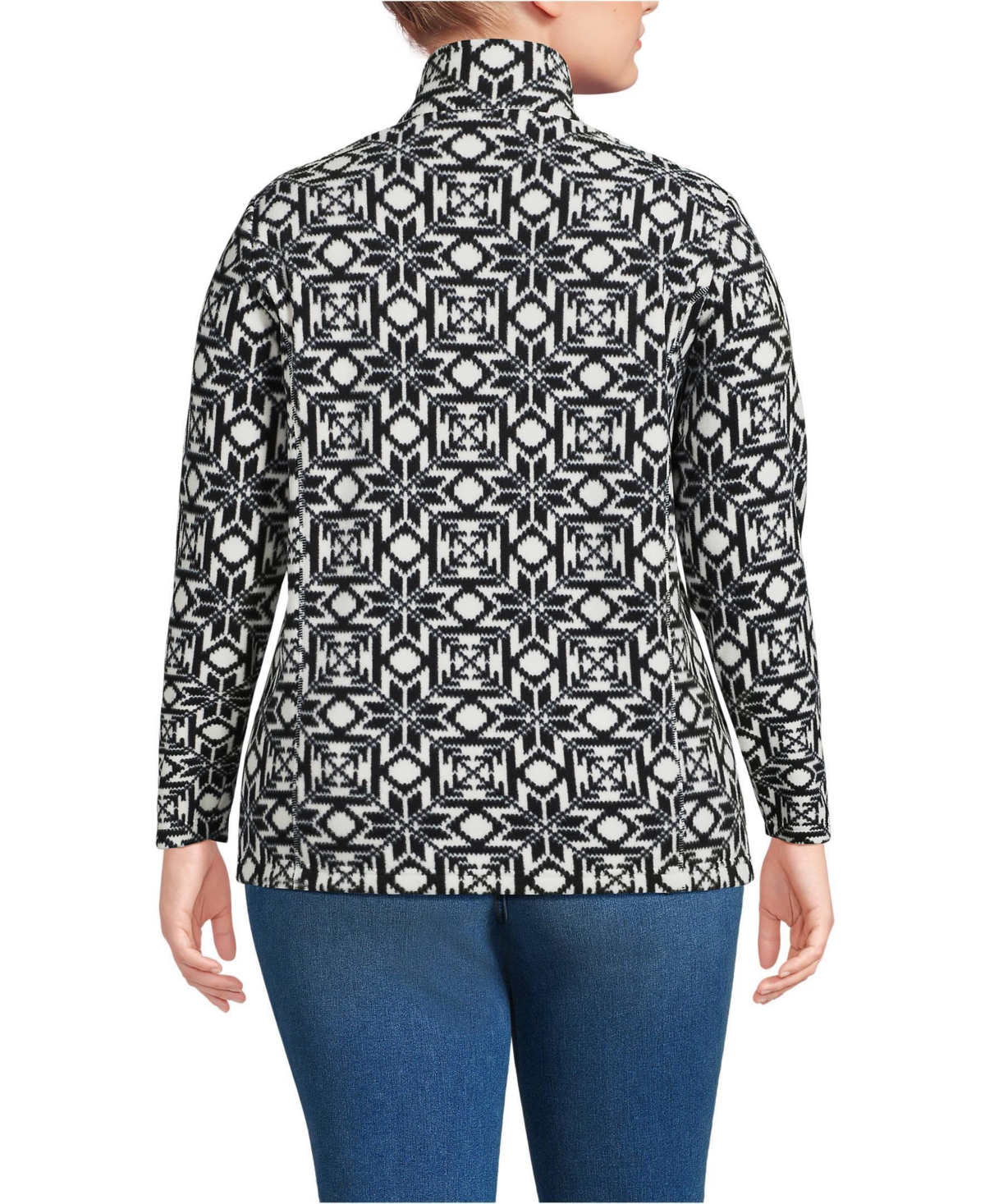 Lands' End Plus Size Anyweather Fleece Quarter Zip Pullover