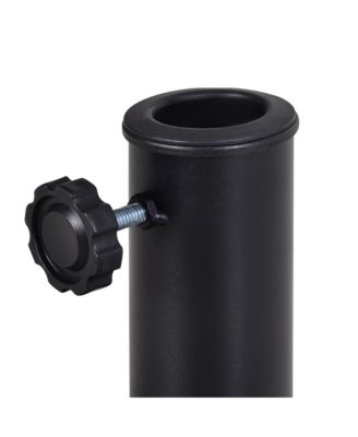 20" Half Round Patio Umbrella Parasol Holder w/ Secure Build,