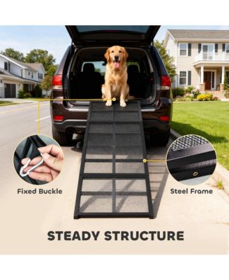 Dog Car Ramp, 75" x 20" Large Folding Portable Pet Ramp