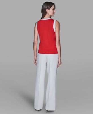 Women's Bow-Tie Sleeveless Sweater