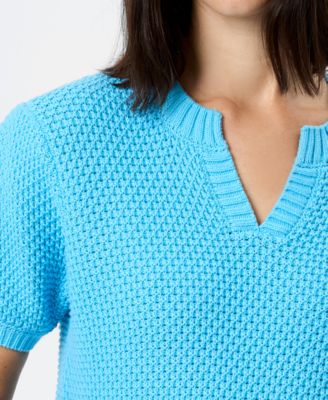 Women's Remy Collared V-Neck Top