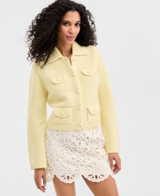 Women's Collared Sweater Jacket