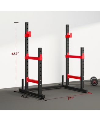 Adjustable Squat Rack, 660lbs Heavy Duty Barbell Rack,