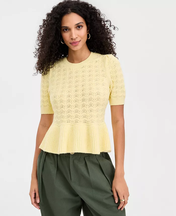 Women's Ruffle-Hem Sweater Top - thumbnail 7