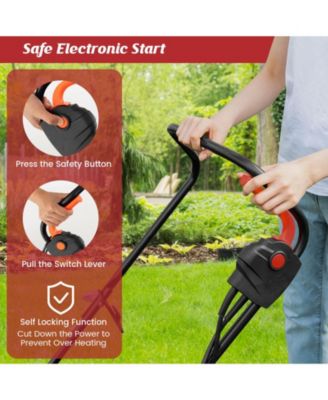 12-AMP 13.5 Inch Adjustable Electric Corded Lawn Mower with Collection Box