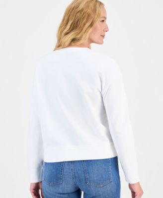 Women's Embellished Heart Graphic Sweatshirt 