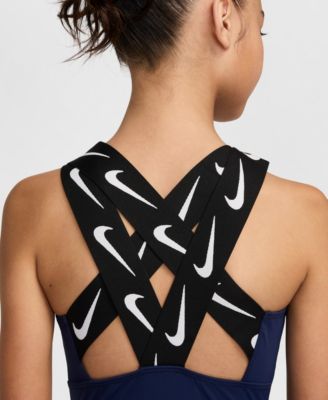 Nike Girls 7-16 Gymnastics Navy Strappy Performance Leotard