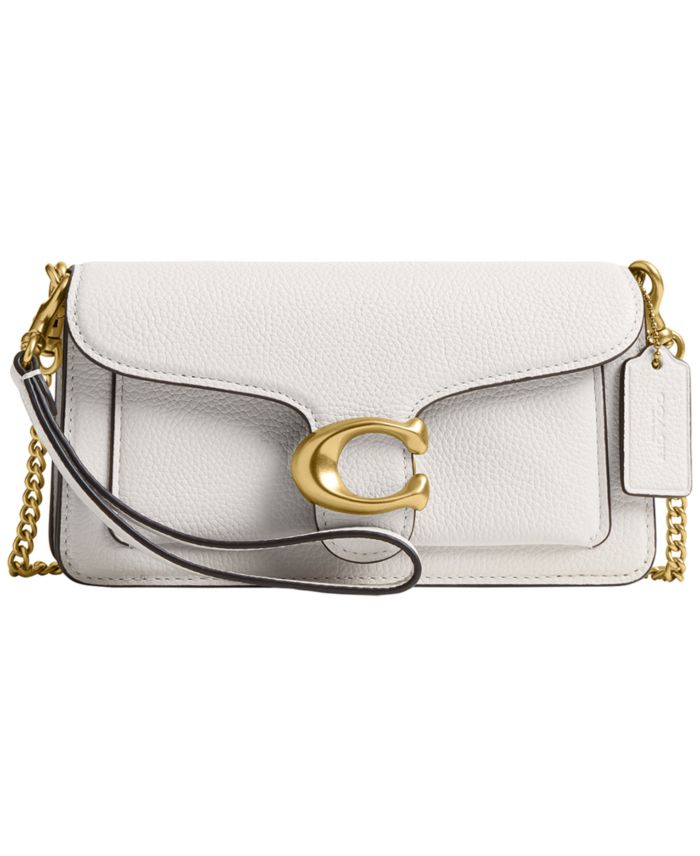 COACH Tabby Mini Pebble Leather Chain Crossbody Bag 19