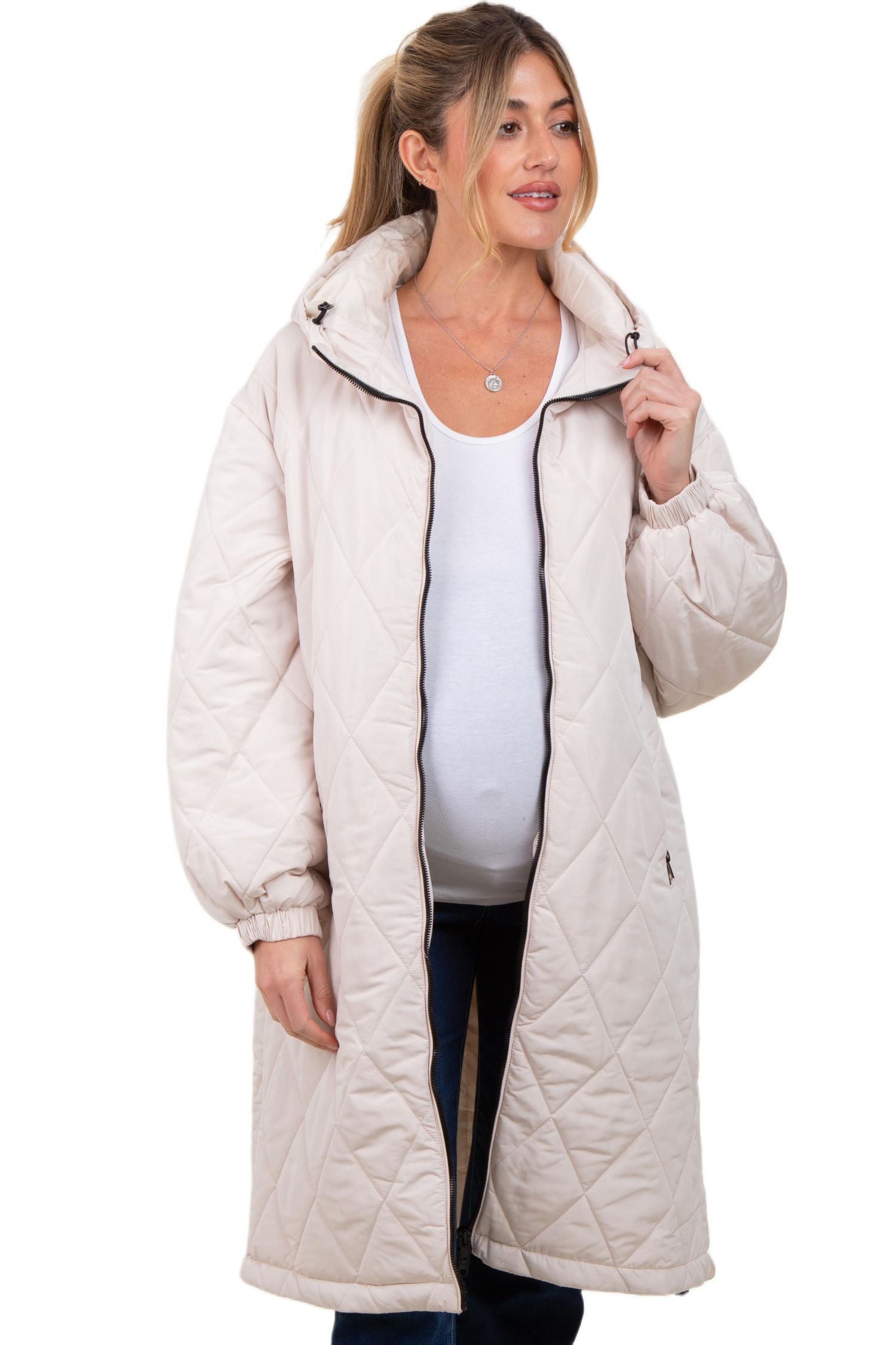 Women's Quilted Long Puffer Jacket