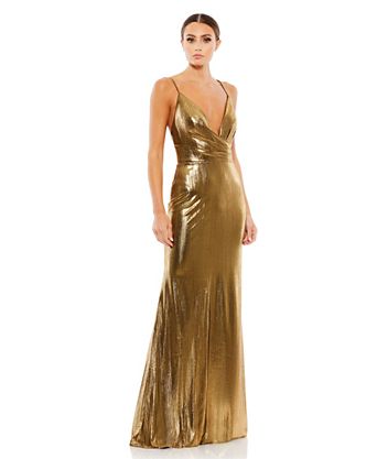 slim fit dress slacks MACloth Long Sleeves Sequin Maxi Bridesmaid Dress Rose Gold Formal Eve