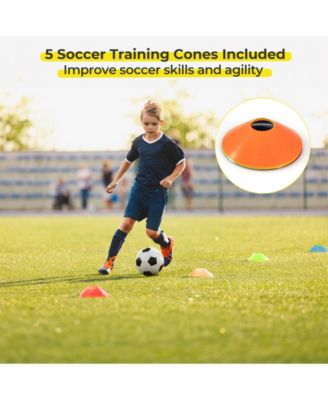 Outdoor Recreation & Sports Gear 8' x 6' Soccer Goal with Ground Stakes and Soccer Cones