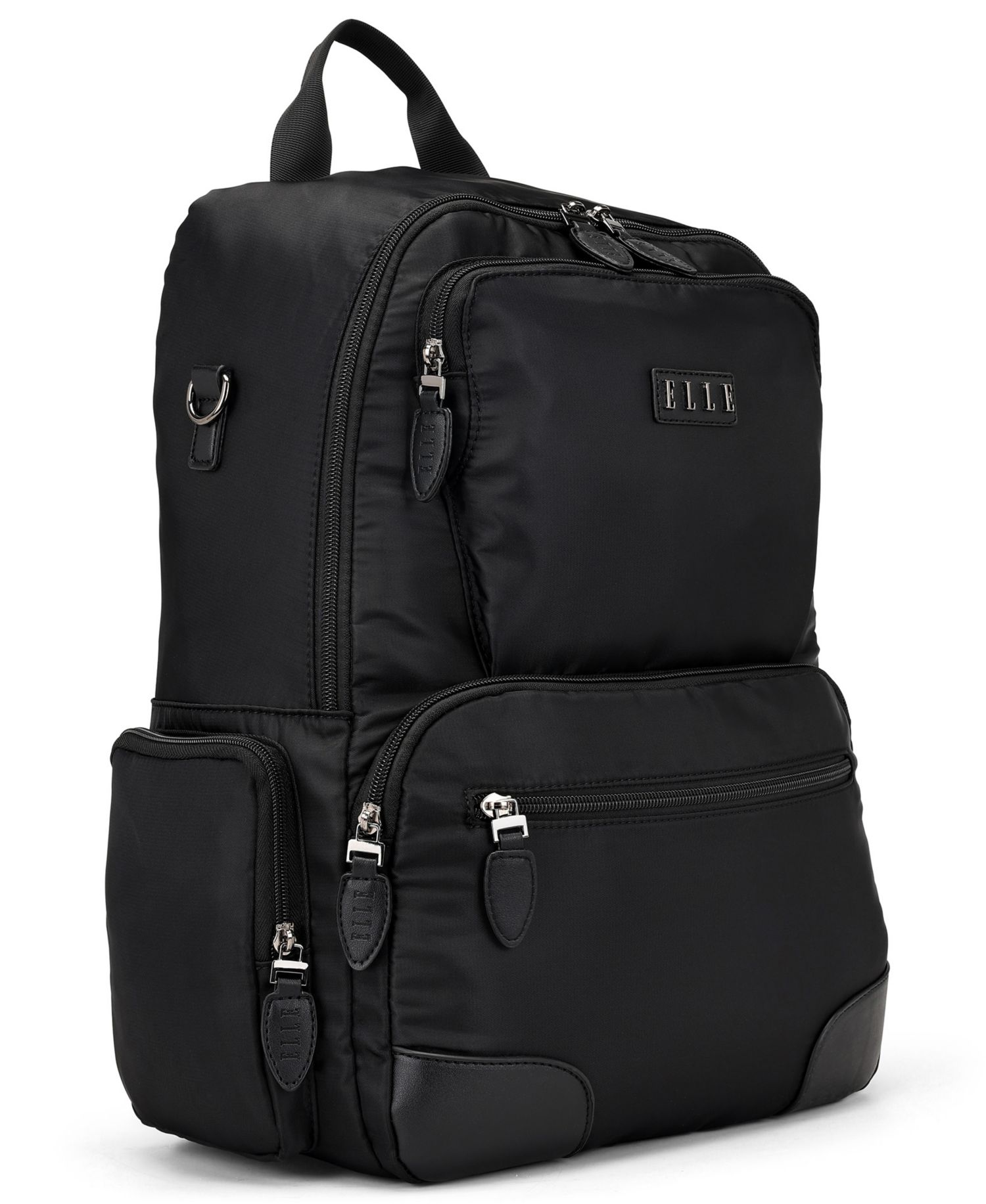 Voyage 17.5" Twill and Faux Leather Backpack
