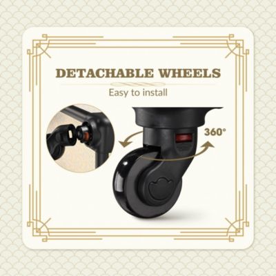 Rolling Makeup Train Case on Wheels 4in1 Cosmetology Art Deco Pastel