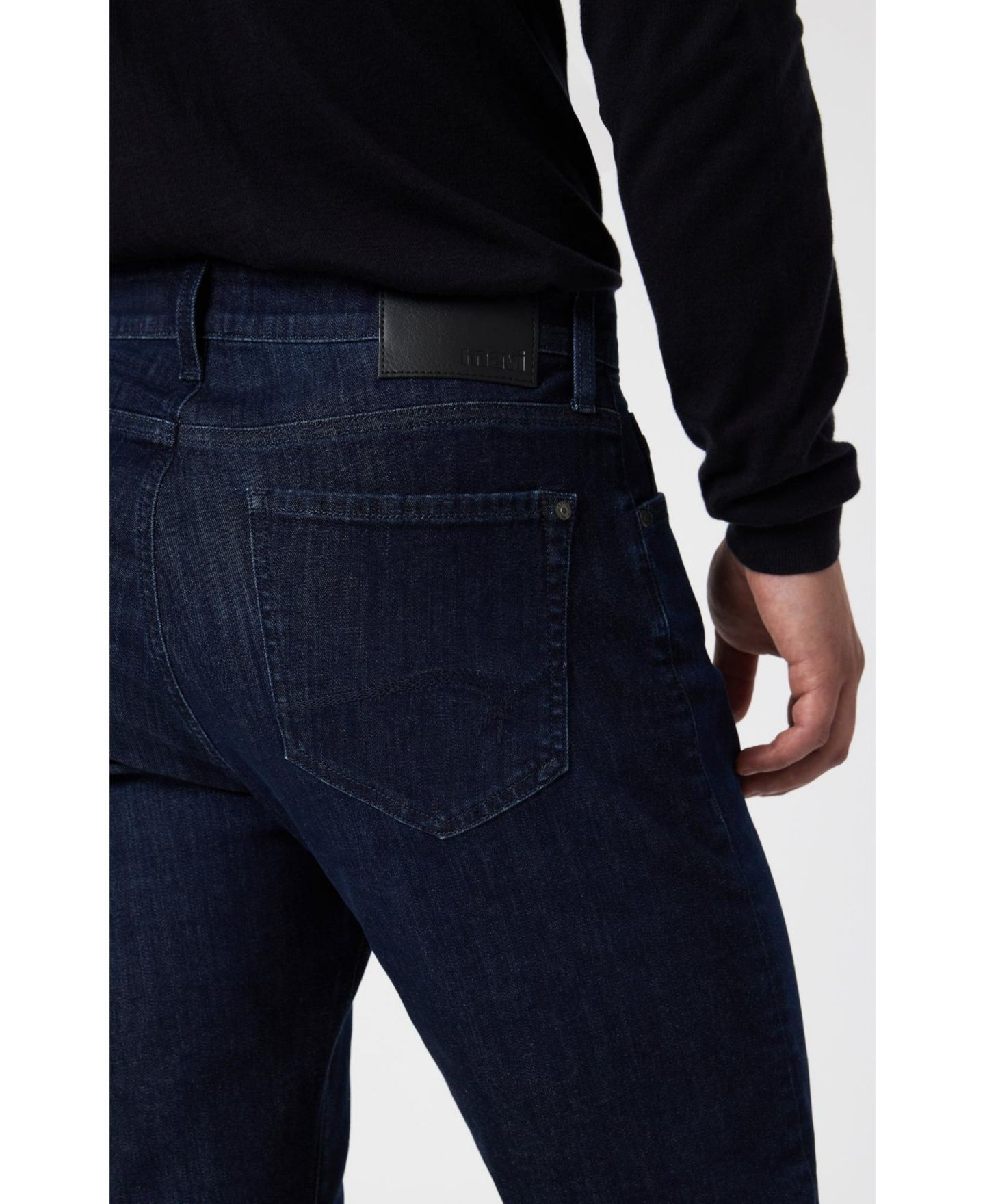 Мужские джинсы Mavi Jeans Mavi Zach Straight Leg In Rinse Austin, цвет: Тёмный синий — фото 5