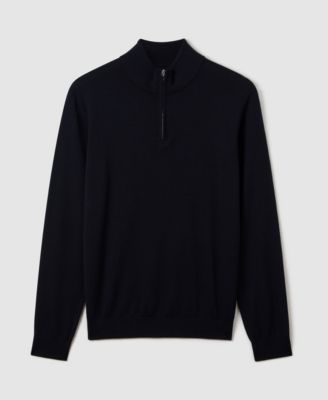 Men's Merino Wool Half-Zip Funnel Neck Sweater