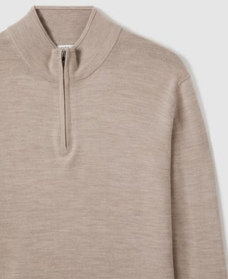Men's Merino Wool Half-Zip Funnel Neck Sweater