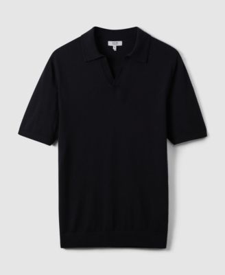 Men's Merino Wool Open Collar Polo Shirt
