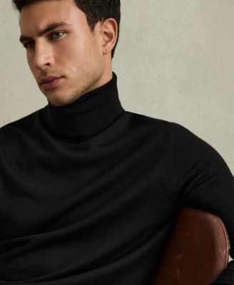 Men's Slim Fit Merino Wool Roll Neck Sweater