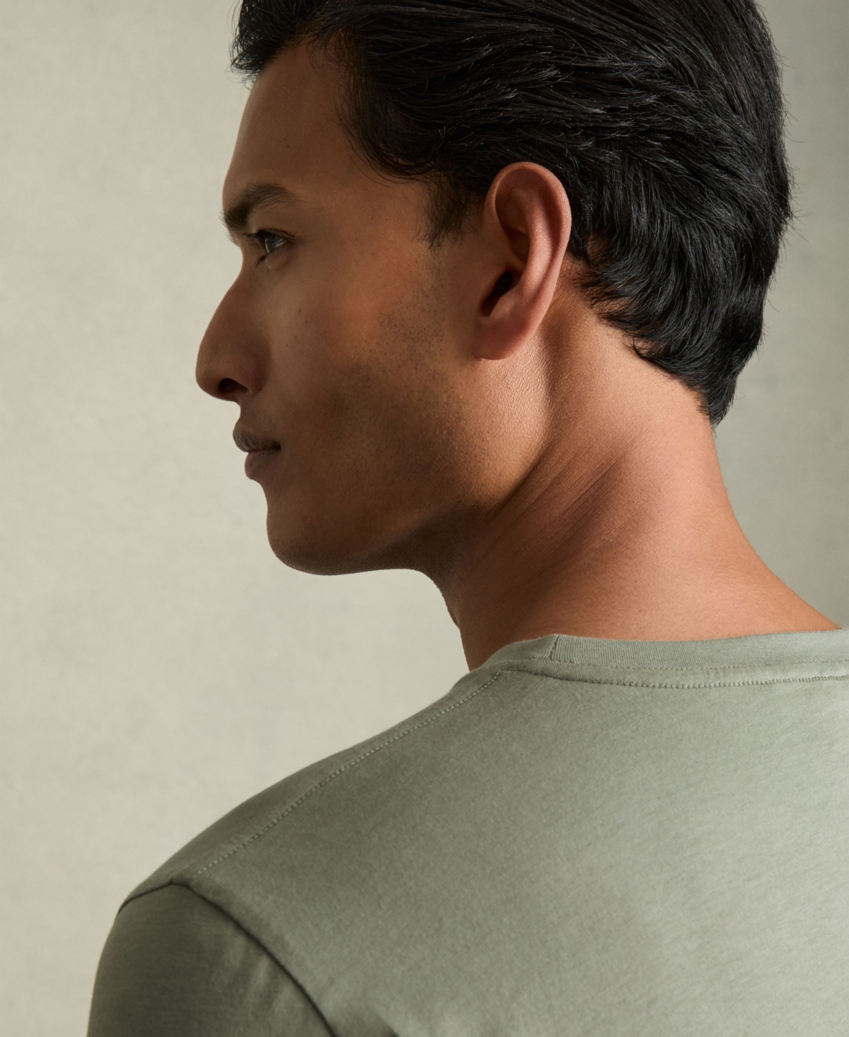 Reiss Sage Cotton Crew Neck T-shirt In Green