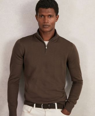 REISS - Men's Merino Wool Half-Zip Sweater