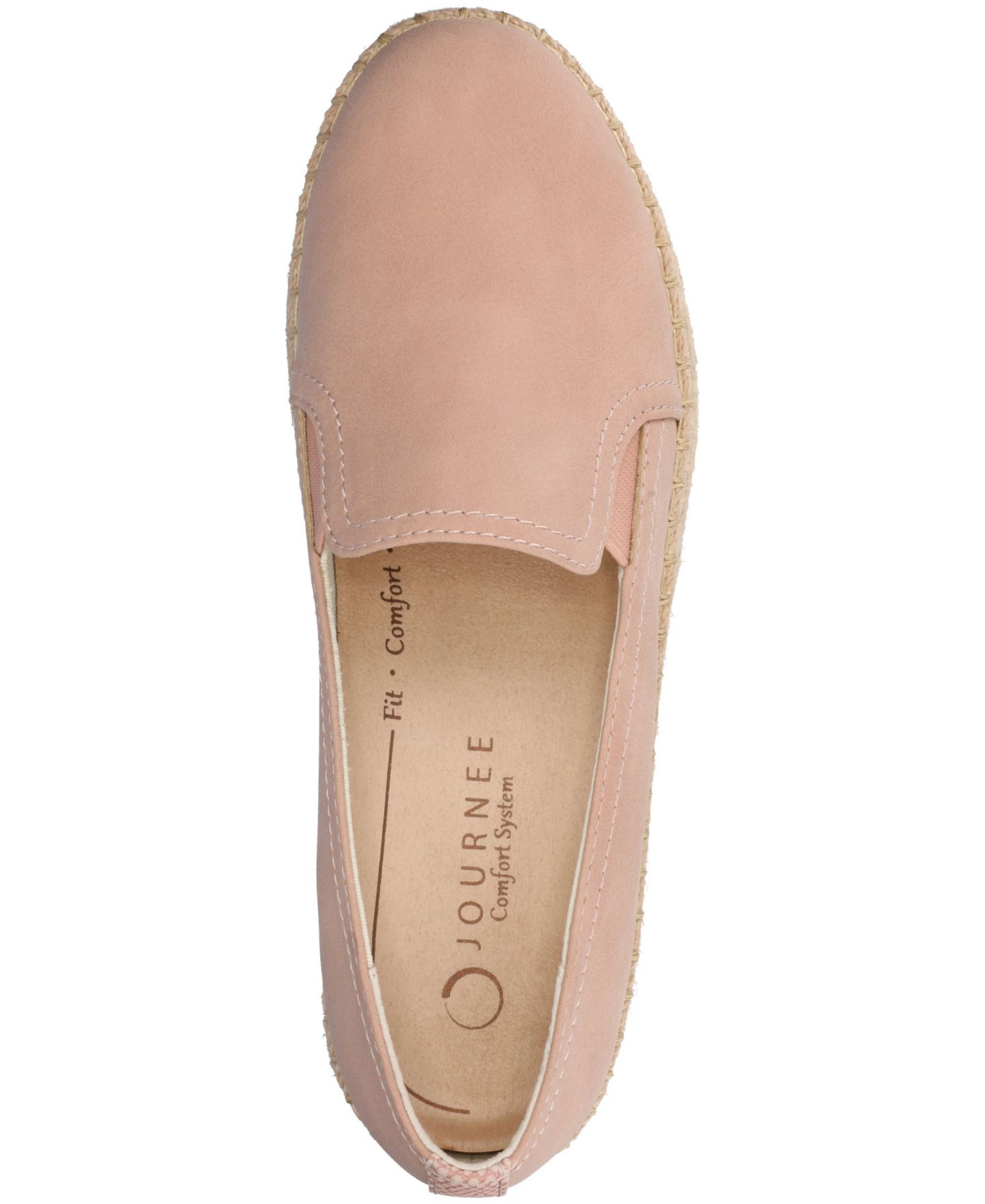 Journee Collection Women's Catalina Slip On Espadrilles, цвет: Пудровый — фото 4