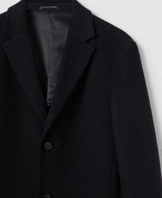 Men's Wool-Blend Single-Breasted Overcoat