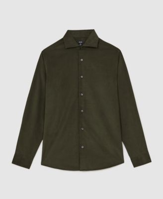 Men's Cotton Corduroy Cutaway-Collar Shirt