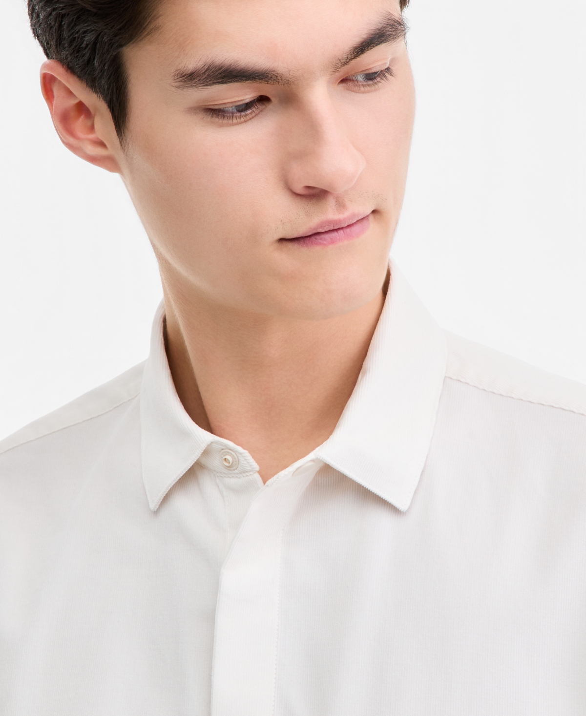 Alfani Men's Long-Sleeve Cotton Needle Corduroy Shirt, Macy's Exclusive