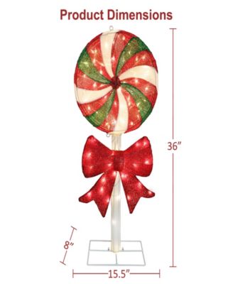 3' Pre-Lit Lollipop Christmas Holiday D&eacute;cor