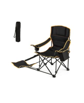 Folding Camping Chair With Footrest Camping Lounge Chair With Carry Bag.