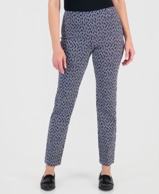 Women's Printed Pull-On Rivet Pants, Macy's Exclusive